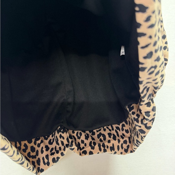 Zara Tan and Black Leopard ruched bodycon Mini Skirt XS - Picture 3 of 11